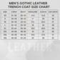 Men's Black Genuine Leather Long Coat – Classic Belted Winter Overcoat
