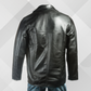 Men’s Black Genuine Leather Reefer Jacket – Handmade Classic Fit