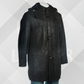 Men's Black Shearling Sheepskin Duffle Coat – Handmade