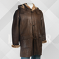 Men's Brown Handmade Shearling Winter Leather Coat