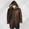 Men's Brown Handmade Shearling Winter Leather Coat