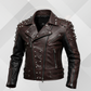 Handmade White Gothic Leather Jacket for Men – Spiked Motorcycle Punk Outerwear