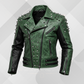 Handmade White Gothic Leather Jacket for Men – Spiked Motorcycle Punk Outerwear