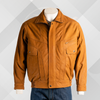 Men's Tan Genuine Nubuck Leather Jacket