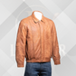 Men's Buff Tan Genuine Nubuck Leather Jacket