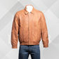Men's Buff Tan Genuine Nubuck Leather Jacket