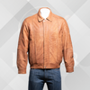 Men's Buff Tan Genuine Nubuck Leather Jacket