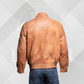 Men's Buff Tan Genuine Nubuck Leather Jacket