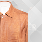 Men's Buff Tan Genuine Nubuck Leather Jacket