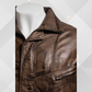 Men's Antique Brown Leather Blouson Jacket