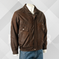 Men's Brown Nubuck Leather Blouson Jacket