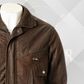 Men's Brown Nubuck Leather Blouson Jacket