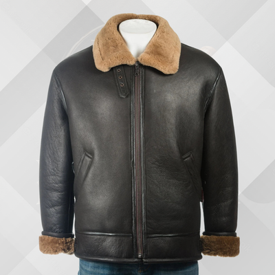 Men's Brown & Ginger B3 Sheepskin Aviator Jacket