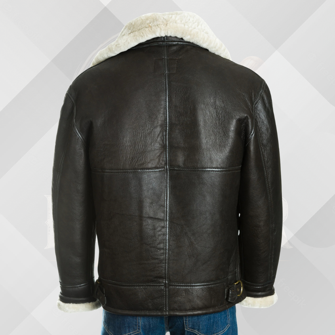 Men's Brown & Cream B3 Sheepskin Aviator Jacket