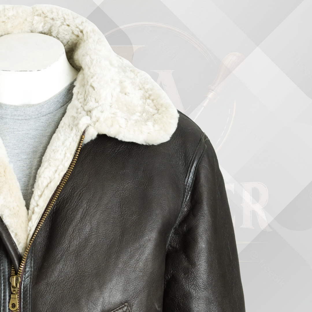 Men's Brown & Cream B3 Sheepskin Aviator Jacket