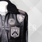 Men's Black Top Gun Style Leather Bomber Jacket