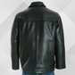 Men's Black Vintage Box Style Leather Jacket