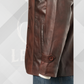Men’s Reddish Brown Genuine Leather Jacket – Classic Reefer Style