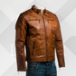 Men's Cognac Antique Racing Leather Jacket – Vintage Biker Style