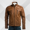 Men's Antique Tan Handmade Vintage Leather Jacket