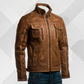 Men's Antique Tan Handmade Vintage Leather Jacket
