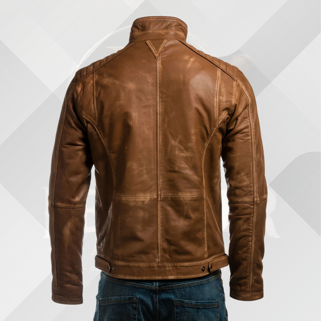 Men's Antique Tan Handmade Vintage Leather Jacket