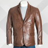 Men's Brown Sheep Nappa Leather Blazer