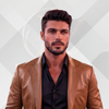Men's Cognac Genuine Lambskin Leather Blazer