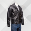 Men's Handmade Black Brando Style Leather Motorcycle Jacket