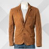 Men's Tan Genuine Suede Leather Blazer
