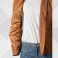 Men's Tan Genuine Suede Leather Blazer