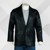 Men's Handmade Black Sheep Nappa Leather Blazer