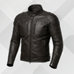Men's Black Leather Biker Jacket – Classic Motorcycle Coat