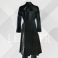 Men's Black Full Length Genuine Leather Matrix Coat