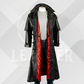 Men's Black Full Length Genuine Leather Duster Coat