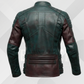 Men's Green Burgundy Motorcycle Leather Jacket – Slim Fit