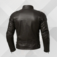 Men's Black Leather Biker Jacket – Classic Motorcycle Coat
