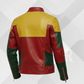 Men's Retro Multicolor Cafe Racer Leather Jacket – Genuine Sheep Leather