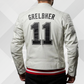 Men's White Leather Biker Jacket – Handmade Custom Moto Style