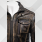 Men's Antique Black Vintage Leather Biker Jacket – Handmade