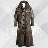 Men's Handmade Full Length Embossed Leather Coat