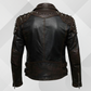 Handmade Men's Cowhide Studded Motorcycle Jacket